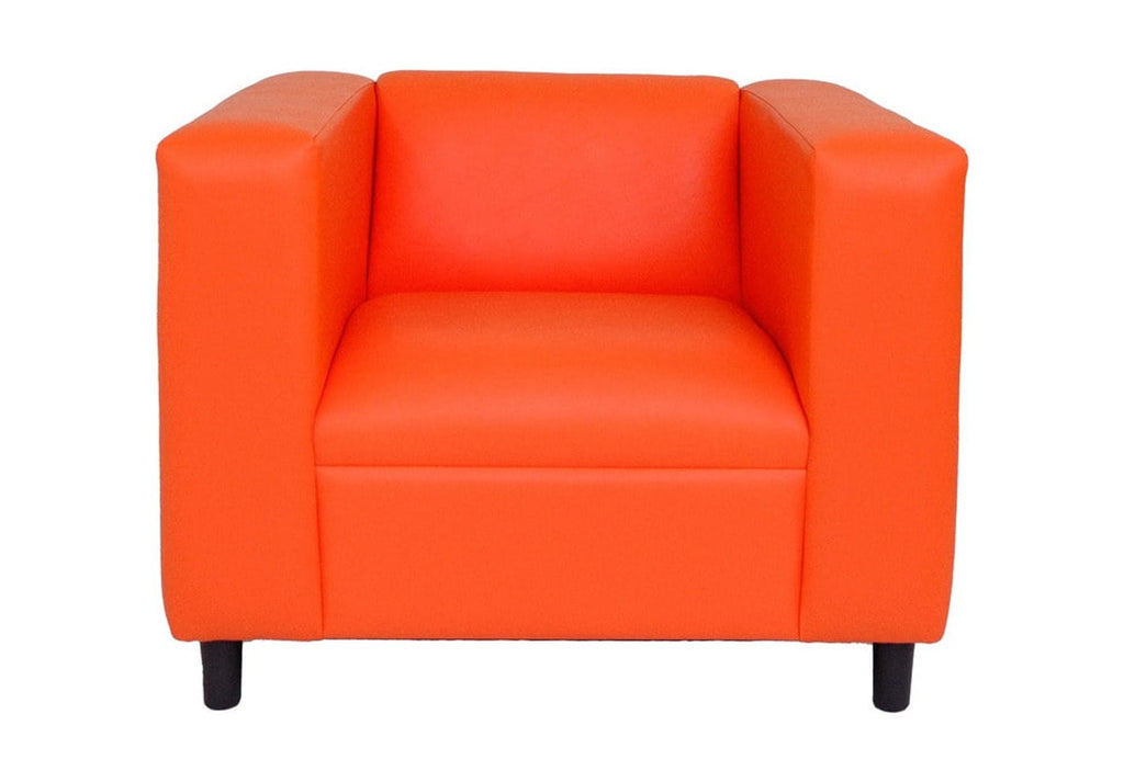 Faux Leather Sofa Chair with Solid Wood Frame Y887413