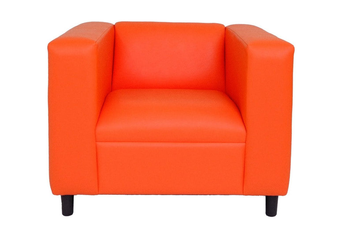 Faux Leather Sofa Chair with Solid Wood Frame Y887413