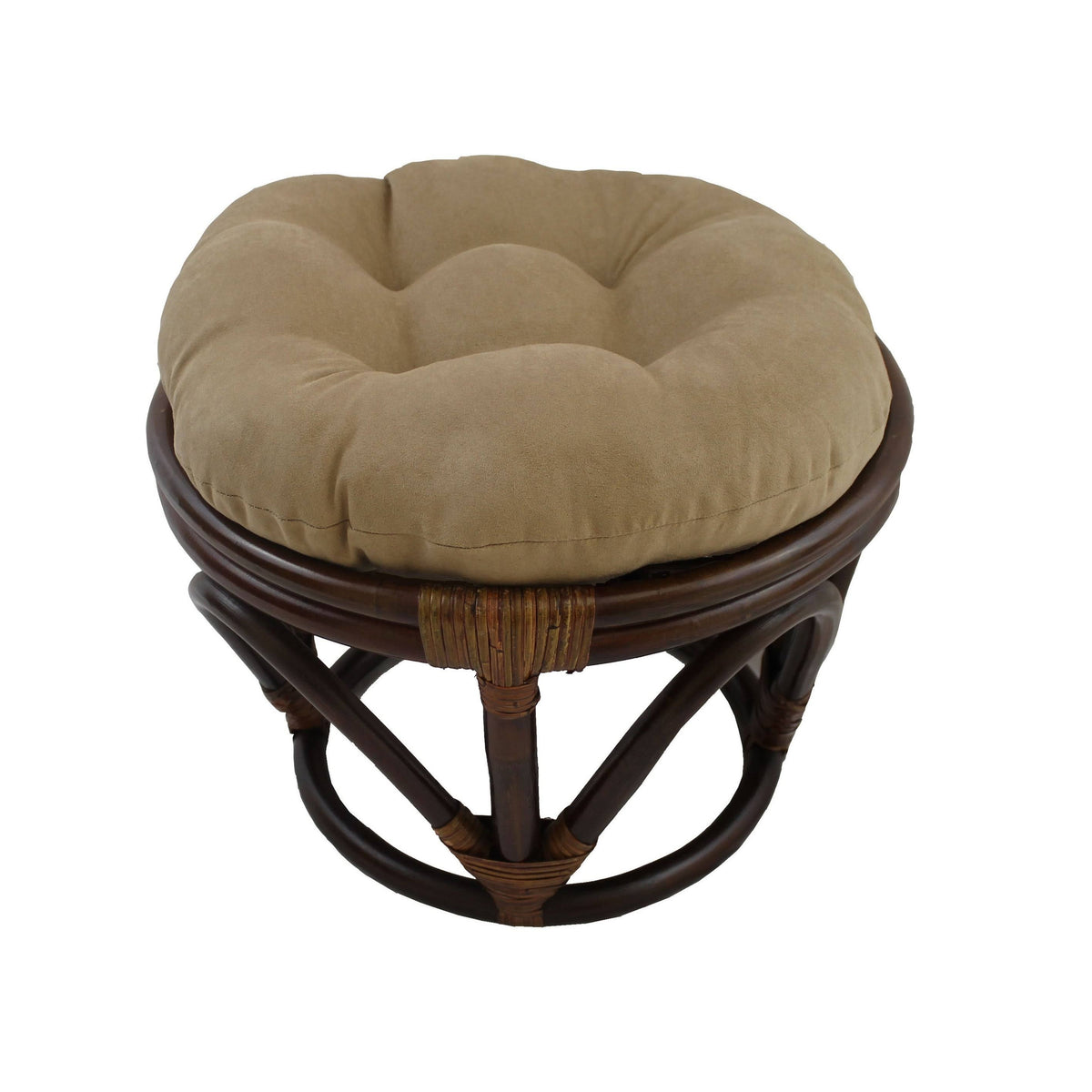 Red Wine Microsuede Papasan Footstool W615222