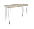 Brown Wood Console Table with Black Metal Hairpin Legs A8589