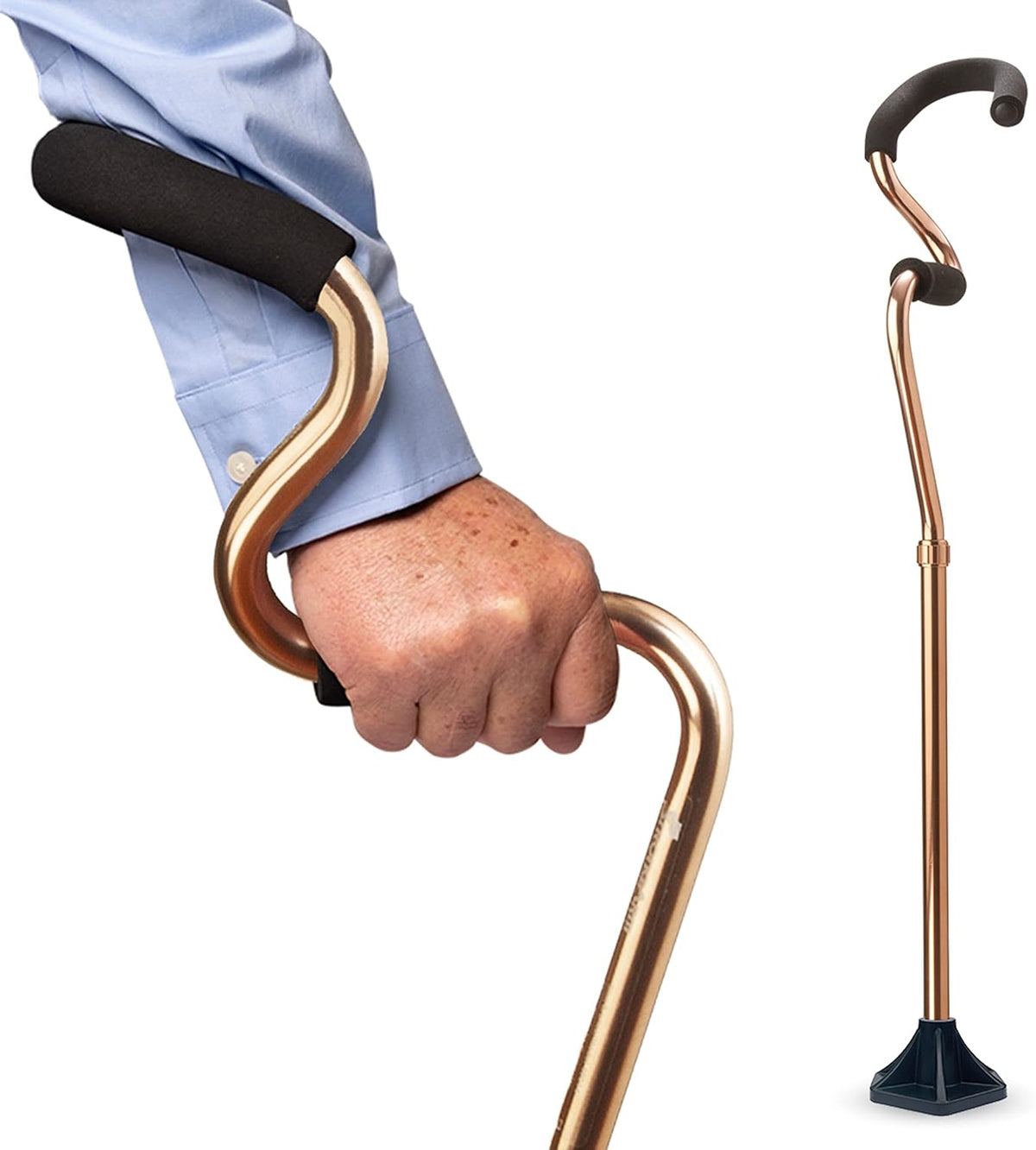 Black Lightweight Adjustable Walking Cane F870