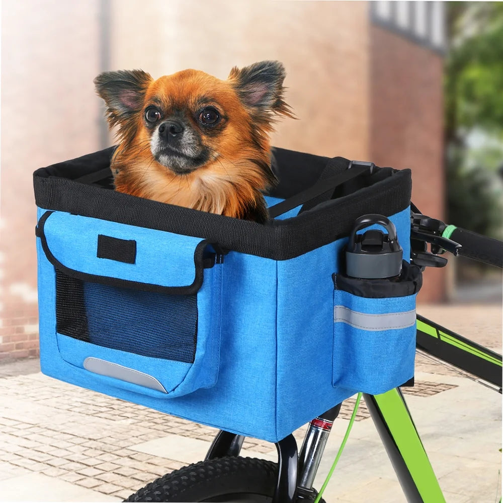Bike Handlebar Removable Small Pet Cat Carrier Y641580
