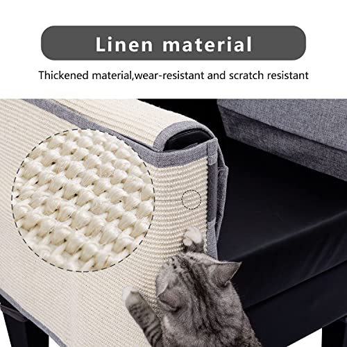 Natural Sisal Couch Corner Protectors for Furniture (Light Gray, Left) Q72489