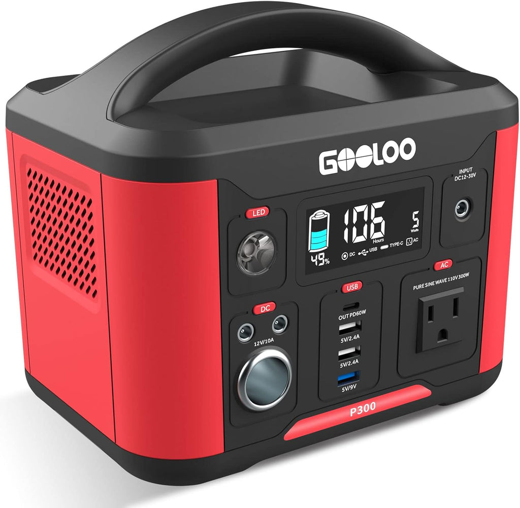 Portable Power Station 626Wh 600W AC Outlets Lithium Battery Y529