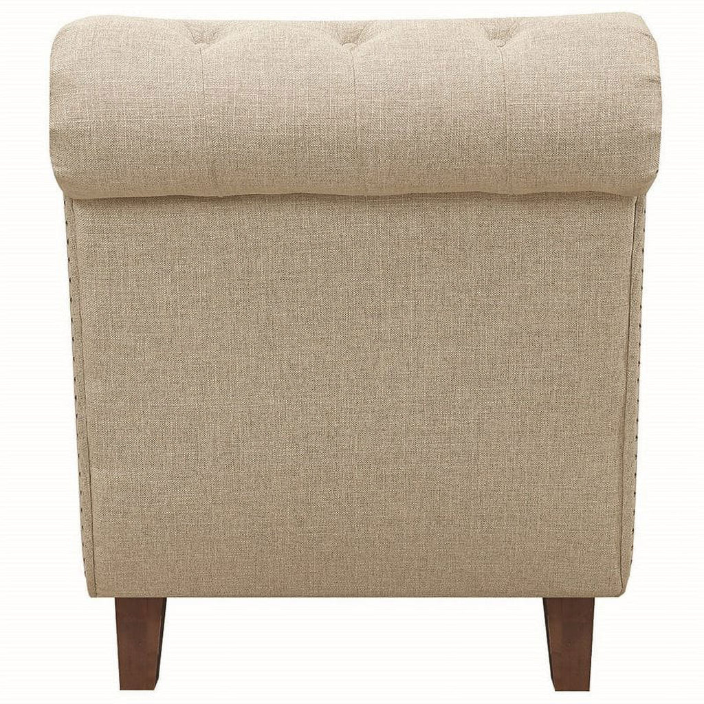 Beige Tufted Chaise X3298