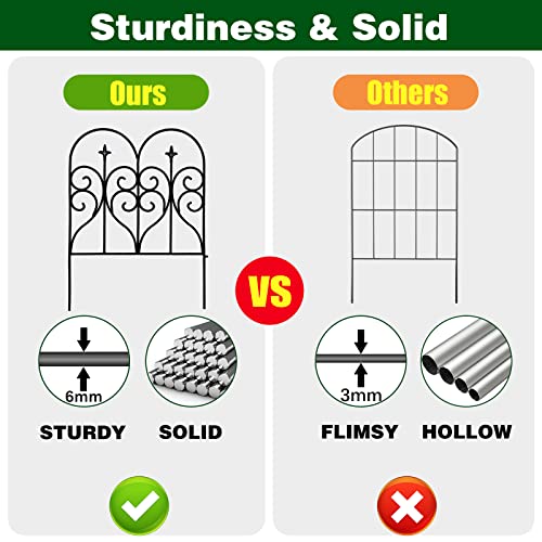 Decorative Garden Fence 32 in x 10 ft Rustproof Metal F585976