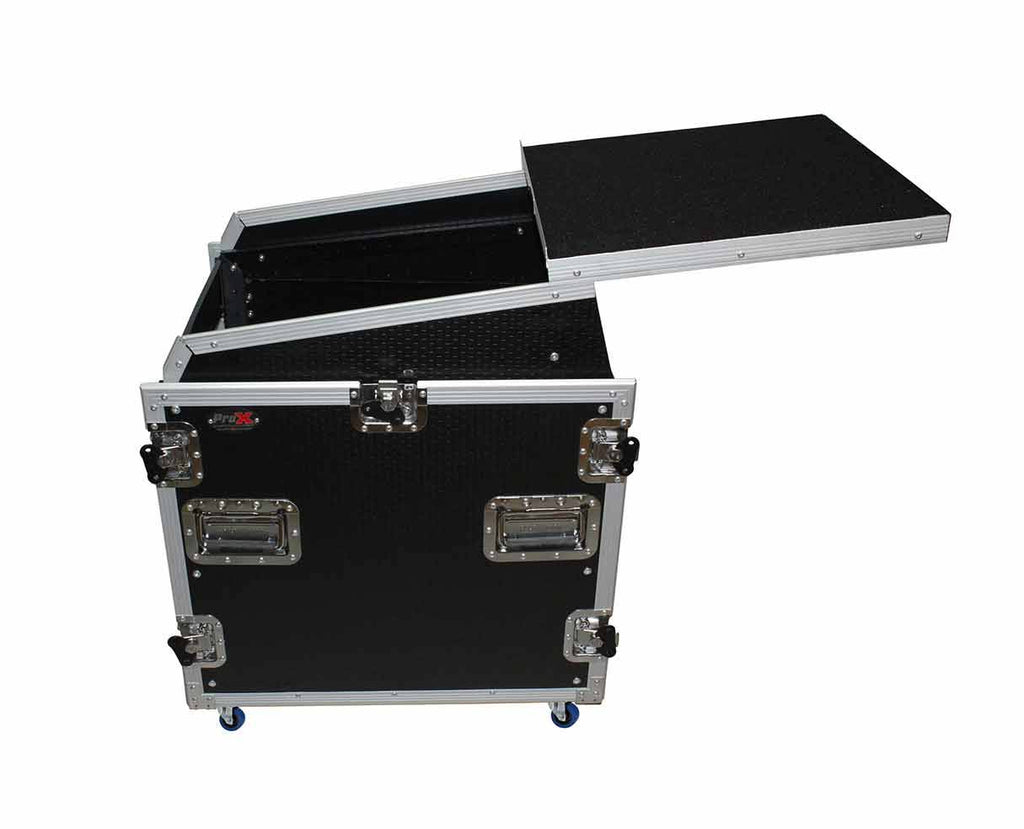 2U Rack 13U Top Mixer DJ Combo Flight Case with Laptop Shelf J106