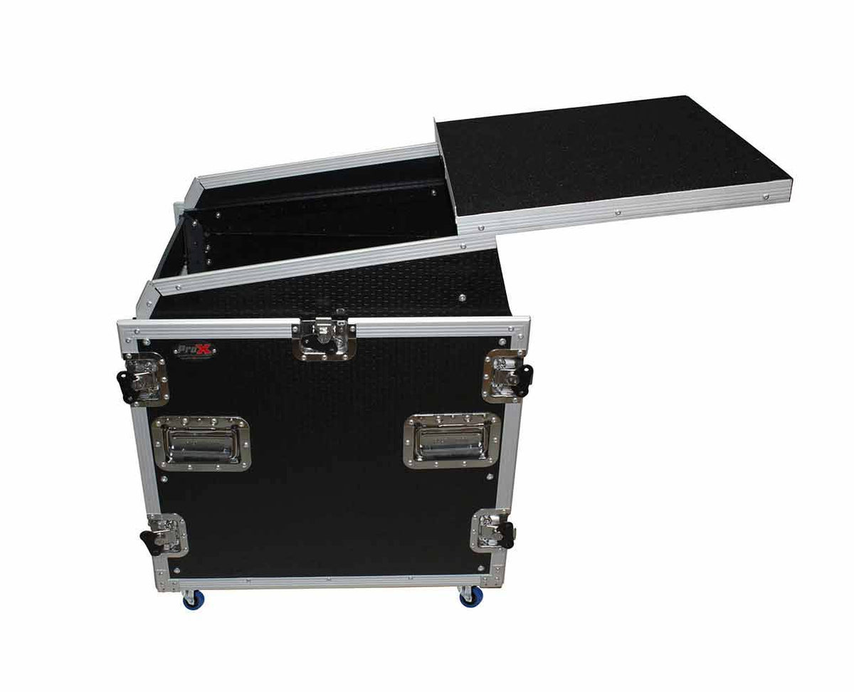2U Rack 13U Top Mixer DJ Combo Flight Case with Laptop Shelf J106