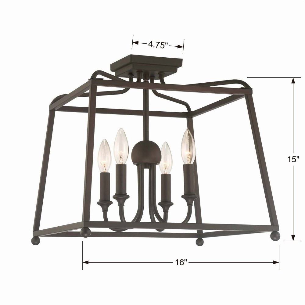 Polished Nickel 4 Light Ceiling Mount S463802