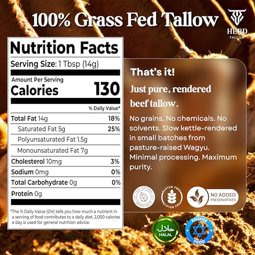 Grass Fed Grass Finished Wagyu Beef Tallow 2 LB X605756