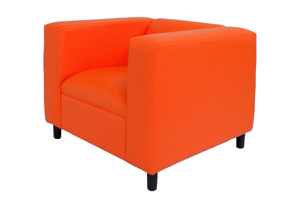 Faux Leather Sofa Chair with Solid Wood Frame Y887413