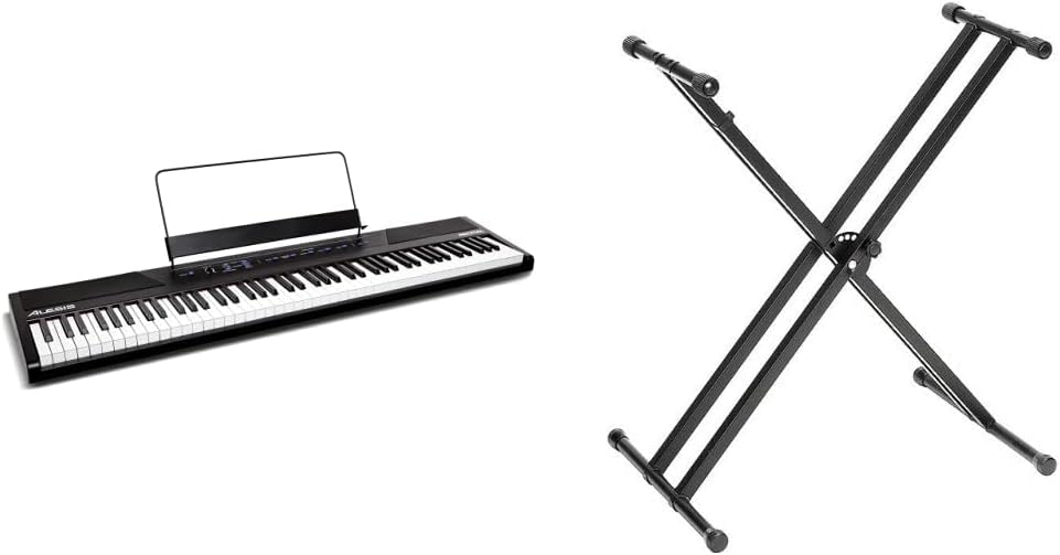 88 Key Digital Piano Keyboard with Semi Weighted Keys and 2x20W Speakers L659835
