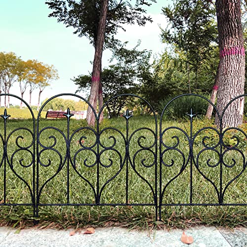 Decorative Garden Fence 32 in x 10 ft Rustproof Metal F585976