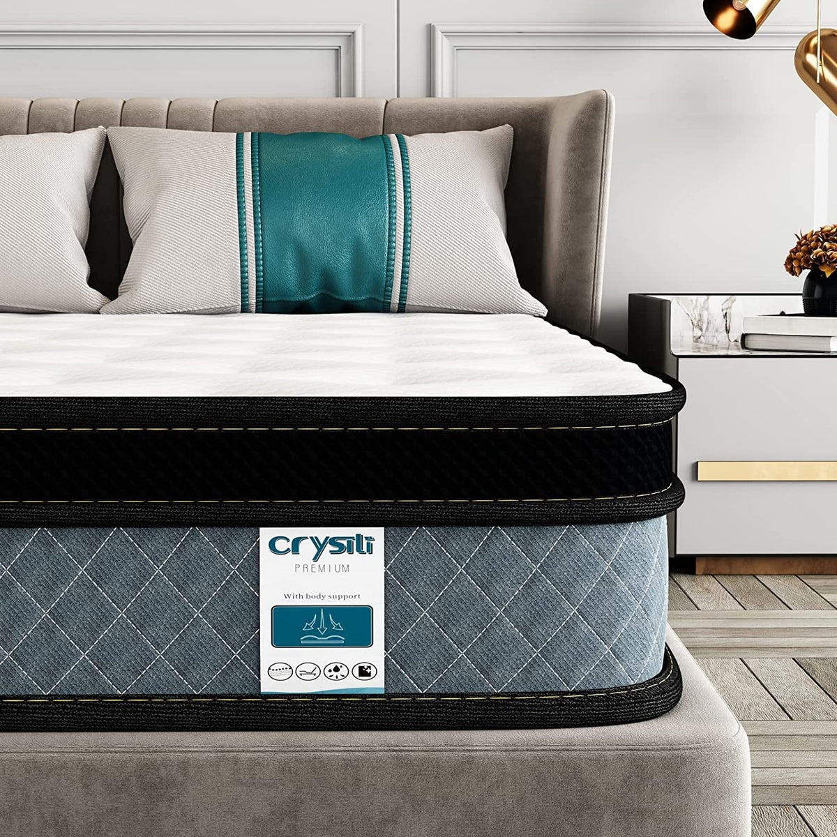 Queen Size Memory Foam Innerspring Hybrid Mattress F969393