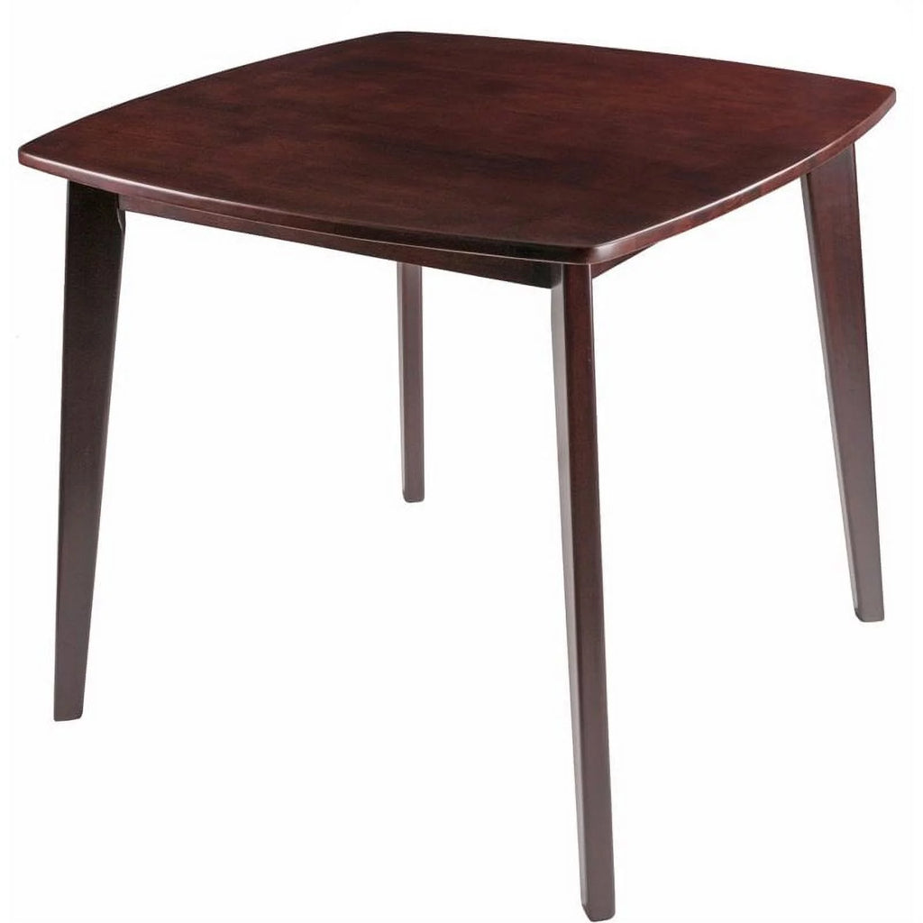 34" Square Solid Wood Dining Table in Walnut D394