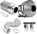 6 Inch 442 CFM Inline Fan with Carbon Filter Ducting and Rope Hangers U5873