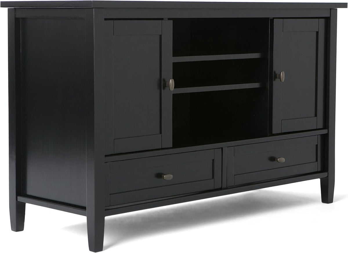 47 inch Wide Rustic Natural Aged Brown Solid Wood TV Media Stand J532