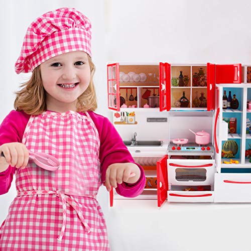 Red Mini Kitchen Toy Playset with Lights and Sounds K95539