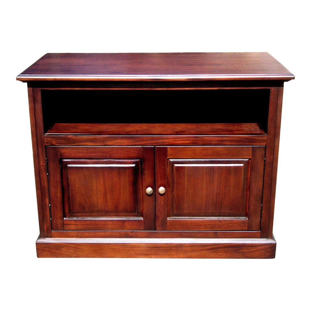 Solid Wood TV Stand for TVs up to 39" Dark Brown Z780