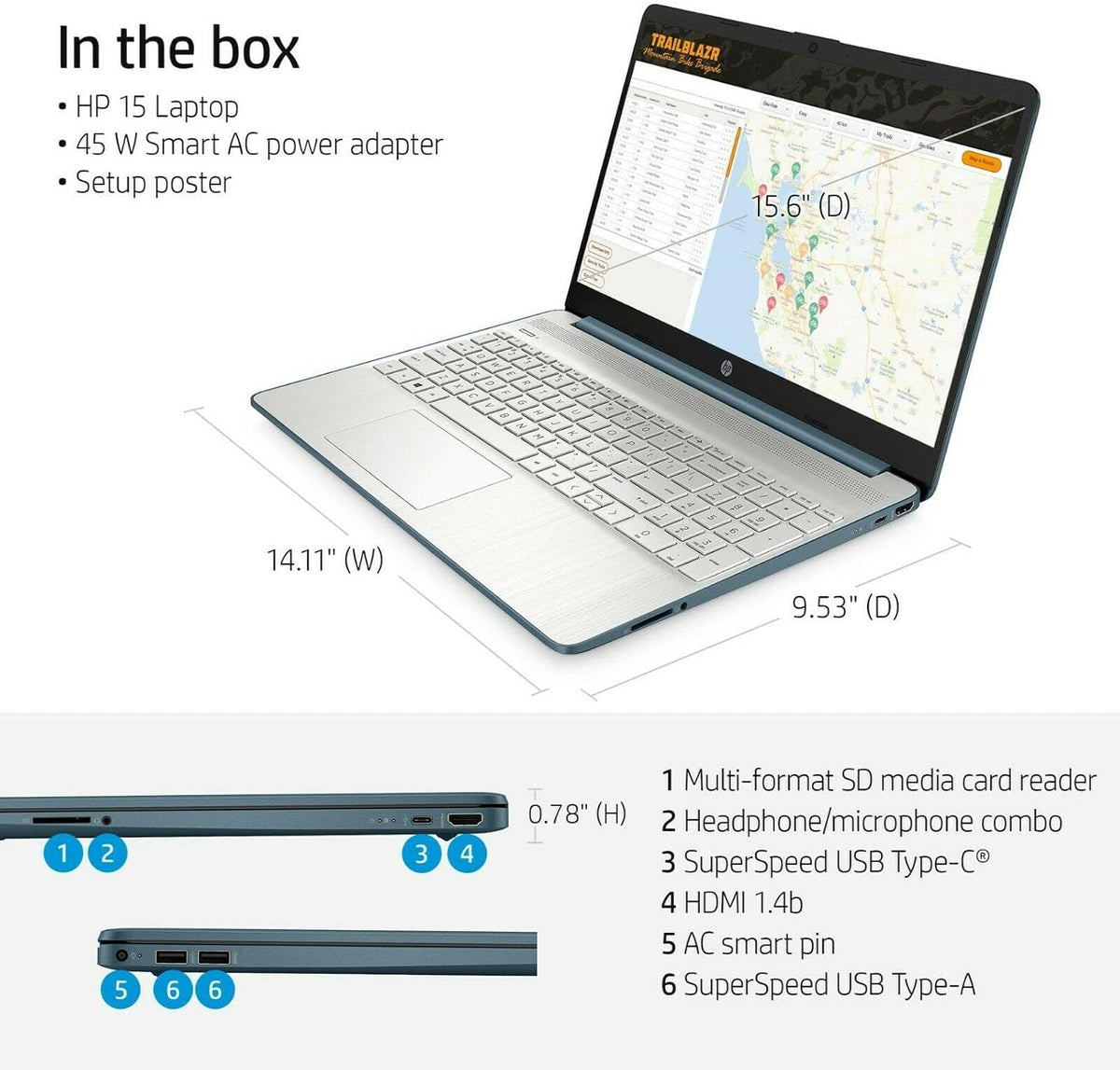 15.6" FHD AMD Ryzen 5 8GB RAM 1TB SSD Laptop O442735