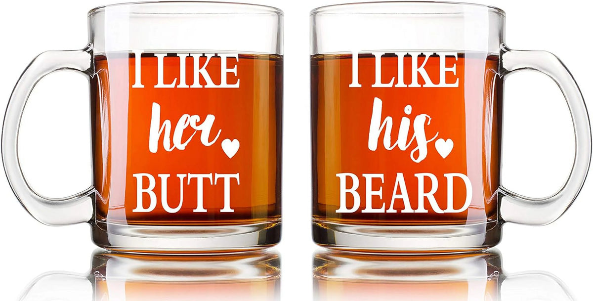 13 oz Glass Coffee Mug Set D301