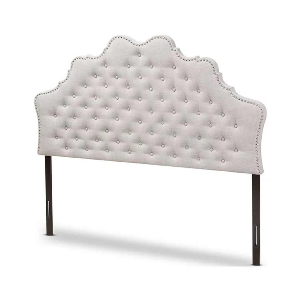 Greyish Beige Fabric Full Size Headboard D816289