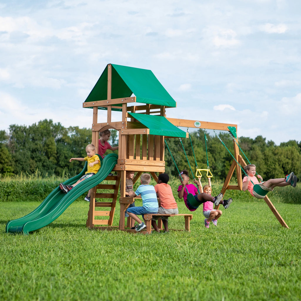All Cedar Wood Playset Swing Set O632325