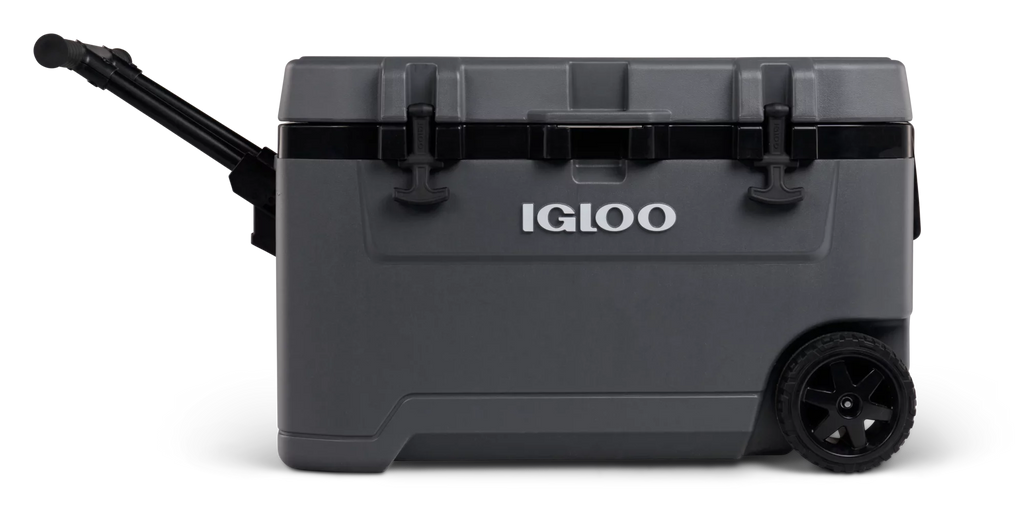 72 Quart Ice Chest Cooler with Wheels Gray P859