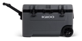 72 Quart Ice Chest Cooler with Wheels Gray P859