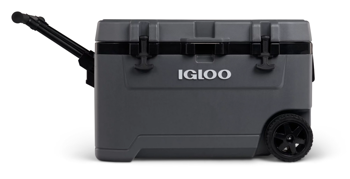 72 Quart Ice Chest Cooler with Wheels Gray P859