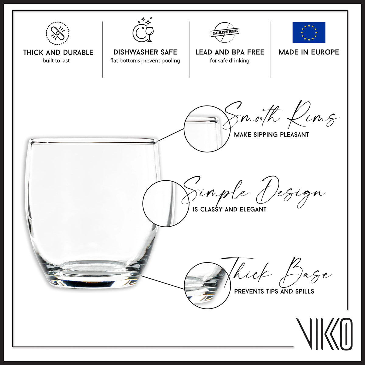 8.3 Ounce Clear Glass Tumblers Set of Six K927199