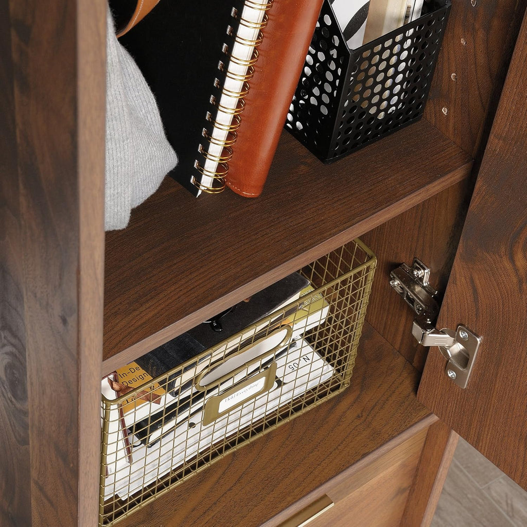 Storage Cabinet with File, Grand Walnut Finish N57958