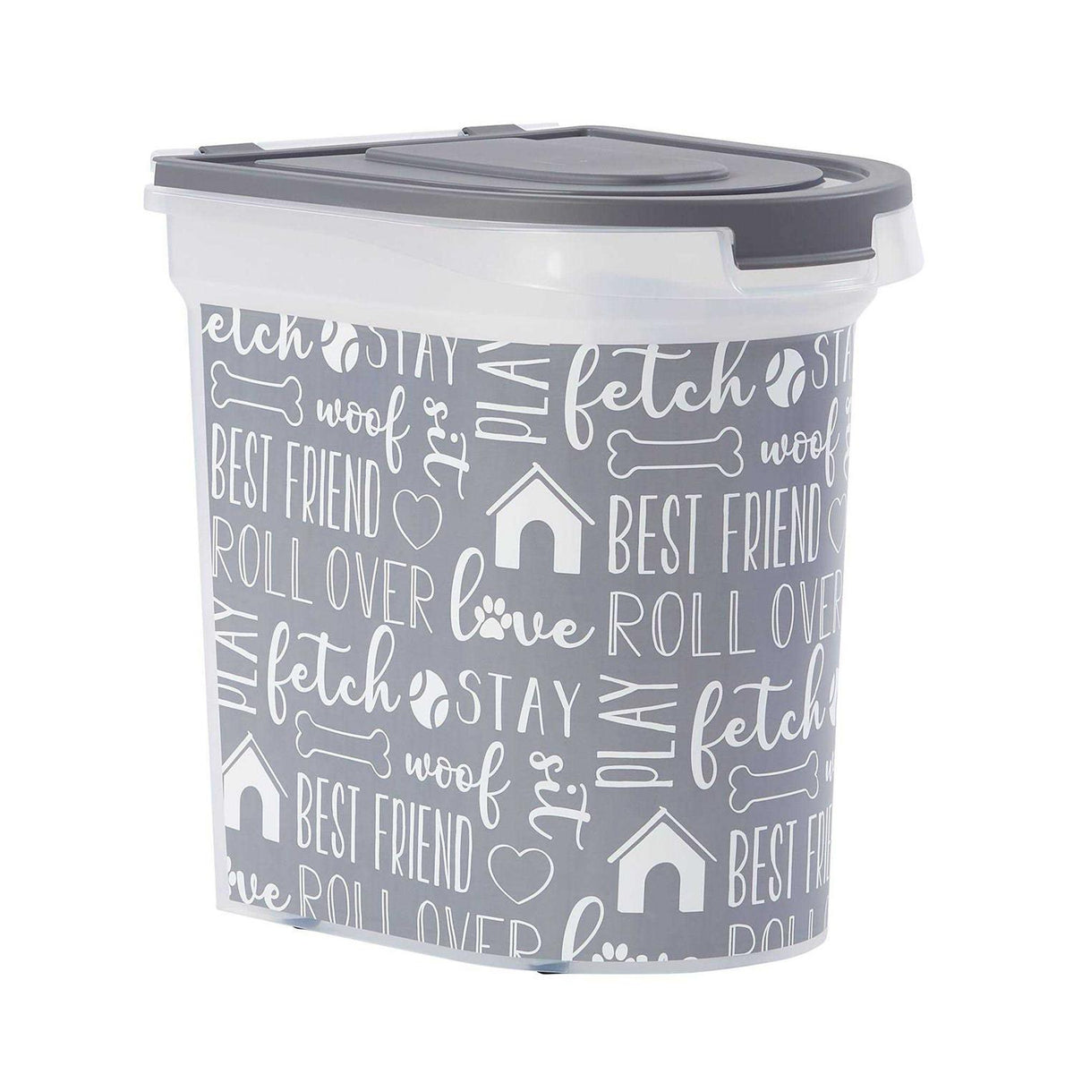 Grey Pet Food Storage Container with Wheels G452813
