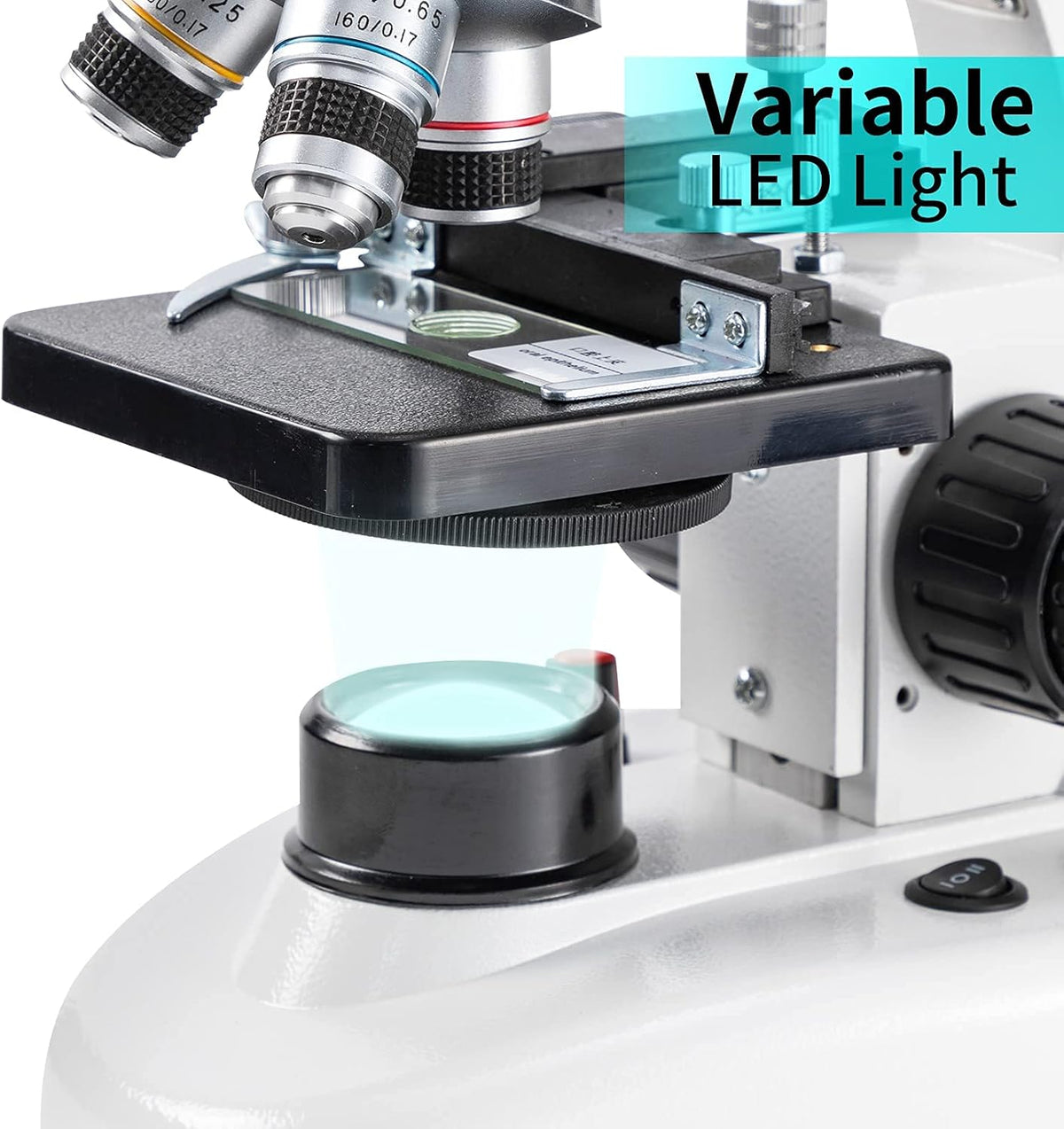 Compound Binocular Microscope, 40X-2000X Magnification, LED Illumination, Two-Layer Mechanical Stage Z8344