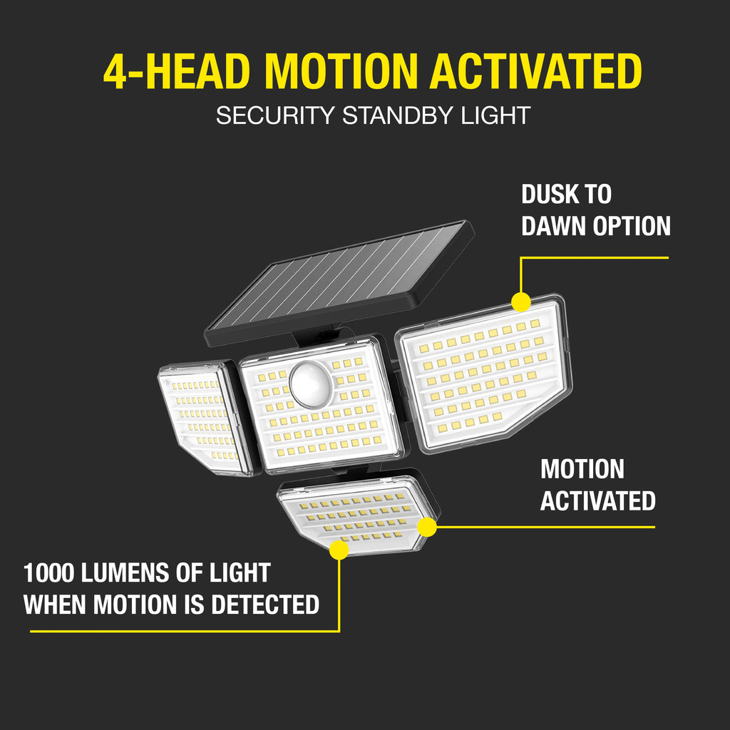 Adjustable Solar Motion LED Security Light 2-Pack O640992