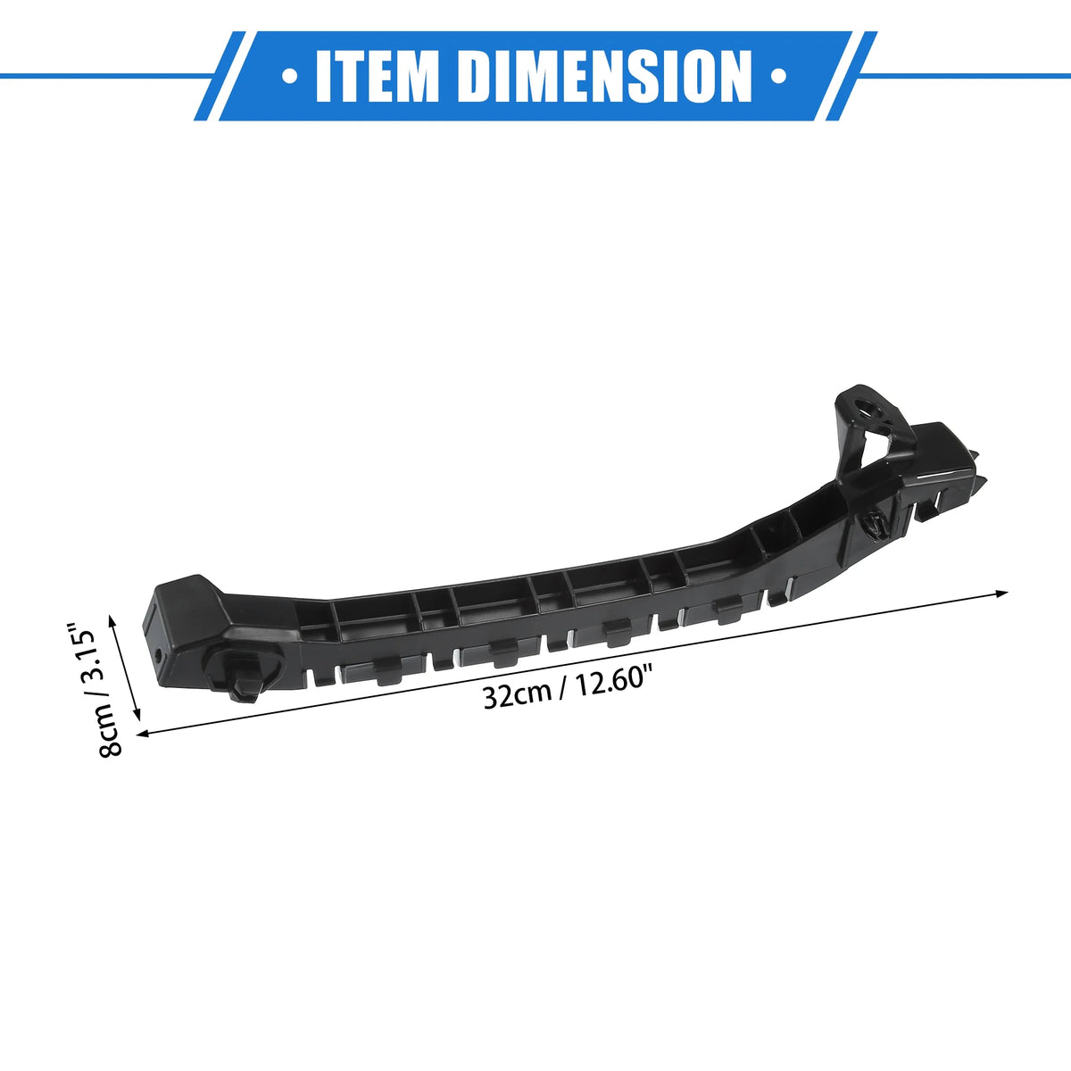 1 Pair Car Front Left Right Bumper Mounting Holder Bracket Black G568