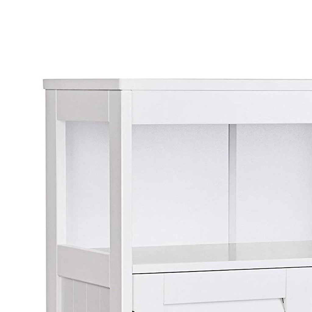 White Wooden Bathroom Cabinet with 2 Door X7649