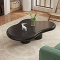 38.58'' Black Irregular Coffee Table Z6829