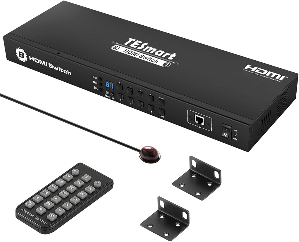 16×1 HDMI Switch 4K@60Hz HDCP 2.2 with Rack-Ears Y172