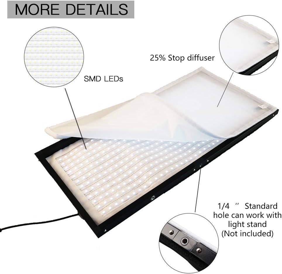 Flexible LED Light Panel 30x60cm Daylight 5000K E462