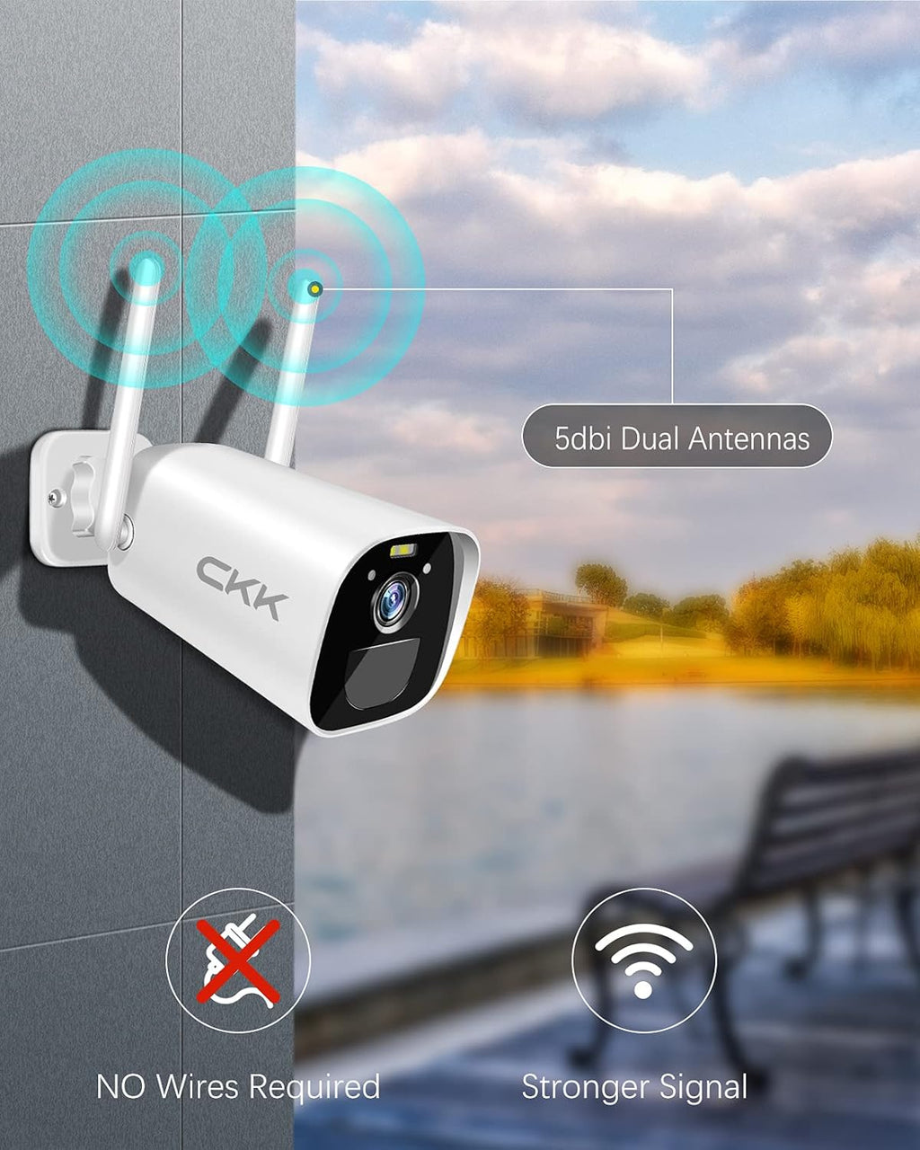 3MP Solar Powered Outdoor Security Camera with Rechargeable Battery W765