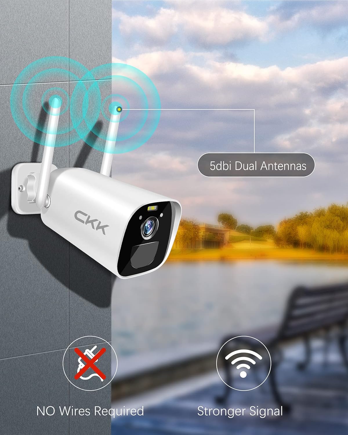 3MP Solar Powered Outdoor Security Camera with Rechargeable Battery W765