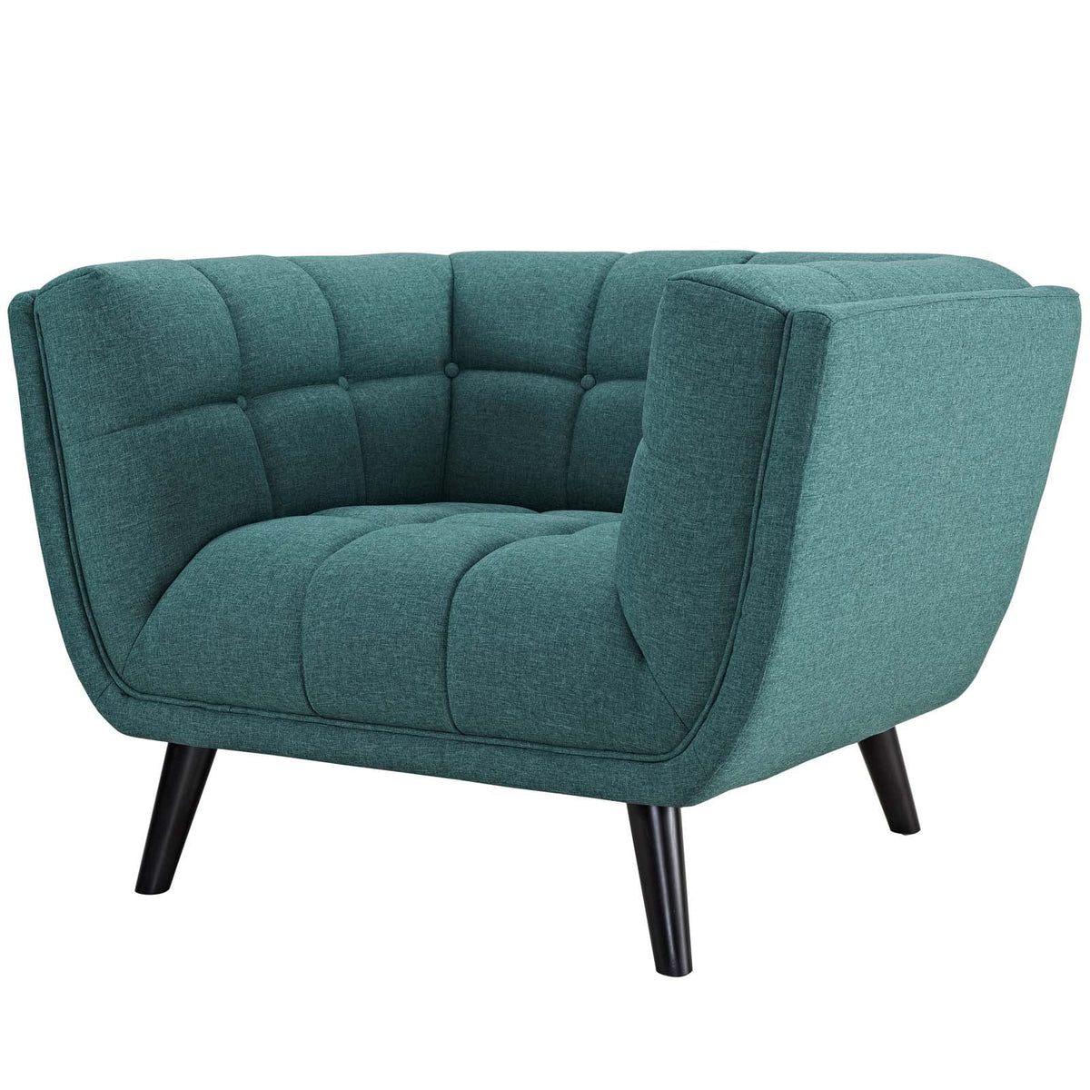 Fabric Aqua Blue Armchair and Sofa Set U457