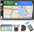 Double Din Car Stereo with Bluetooth, 7 Inch Touch Screen Car Radio MP5 Player with Backup Camera C144