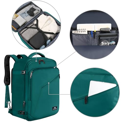 Black 27L Lightweight Expandable Waterproof Travel Backpack W421