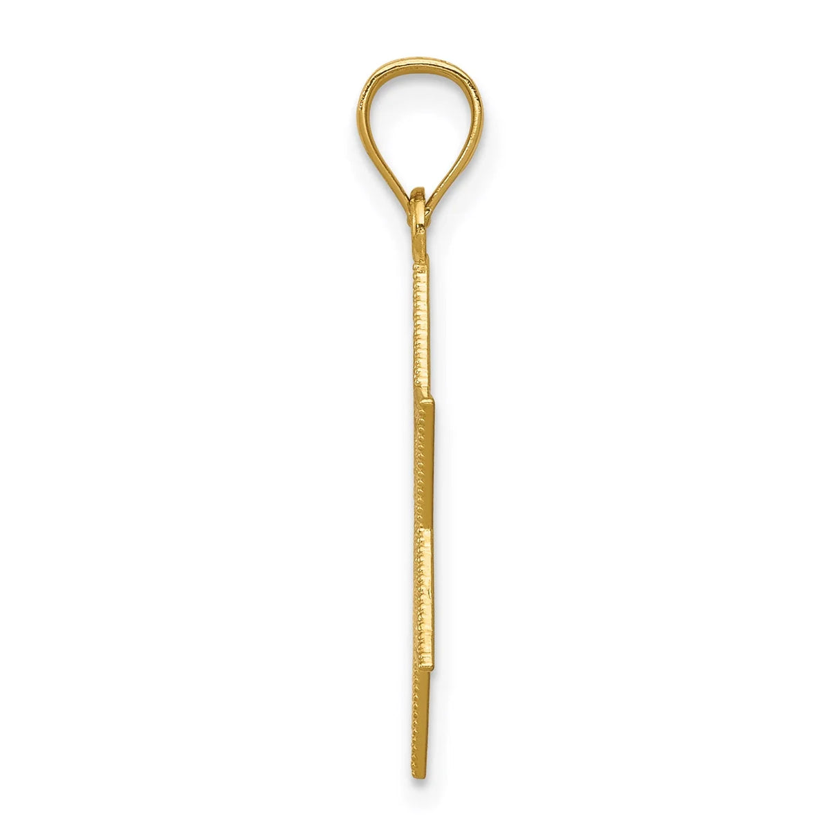 14K Yellow Gold Diamond-Cut Star Of David Pendant Charm with 10K Yellow Gold Rope Chain Necklace 16'' G9340
