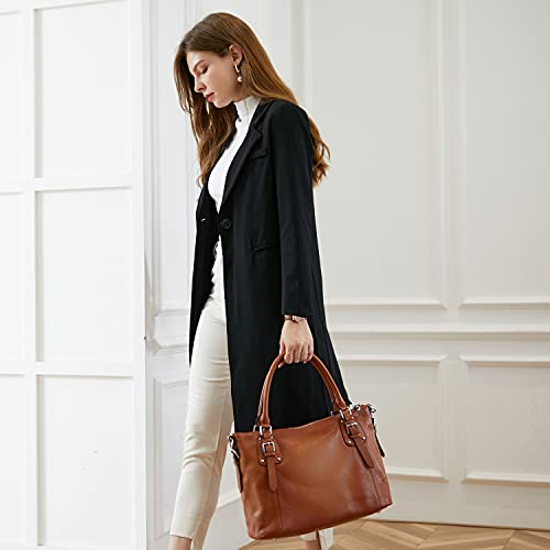 Genuine Leather Tote Shoulder Bag Satchel Purse Top Handle Hobo Crossbody Purse V6013