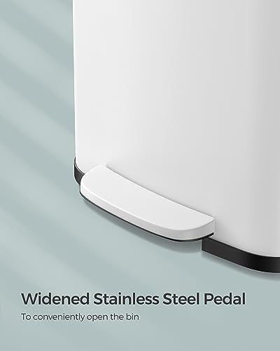 Stainless Steel Kitchen Trash Can with Step-on Pedal D45663