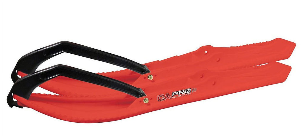 Red BX Snowmobile Skis with 6" Shaper Bars Complete Kit C87324