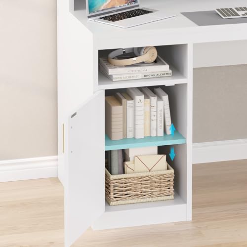 Black Computer Desk with 3 Drawer and Storage Shelves K2916
